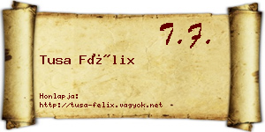 Tusa Félix névjegykártya